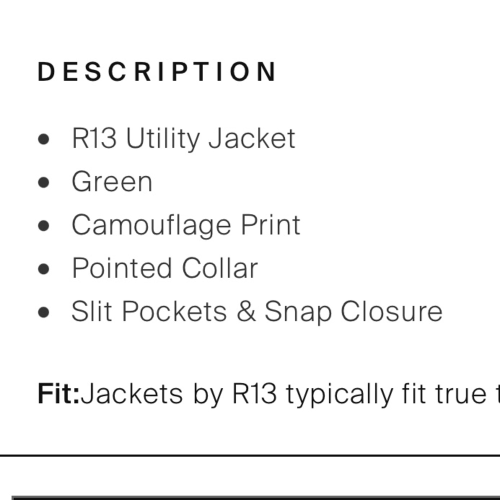 R13 Camo Utility Jacket - Picture 5 of 5